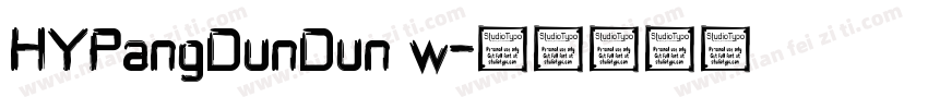 HYPangDunDun w字体转换